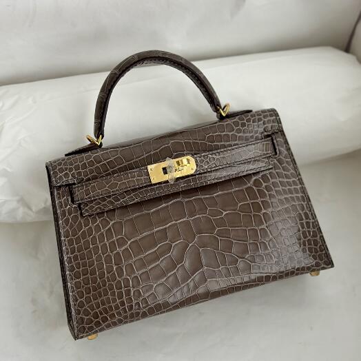 【エルメス HERMES】ケリー 25 外縫パーソナル ブラウン ゴールド金具 (100%手縫い)